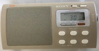 SONY ICF M410V liv AM FM TV Weather Radio PLL 20 stations preset, View more