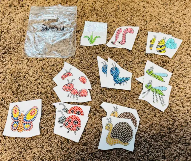 Dimond painting for kids (Insects kit)628543959239711222