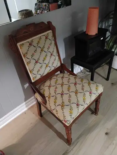 Vintage Floral Accent Chair, View more