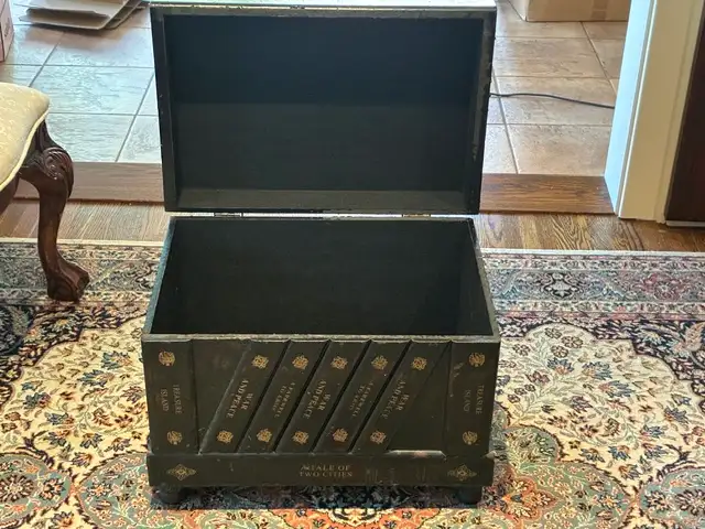 Unique "Library Books" Coffee Table / Storage Chest