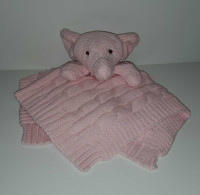 Pink Elephant Baby Security Blanket Lovey,Baby Mode Signature