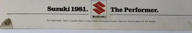 1981 Suzuki L Series GS-1000/850/750 Orig. 4 Pg Dealer Brochur in Arts & Collectibles in North Bay - Image 3