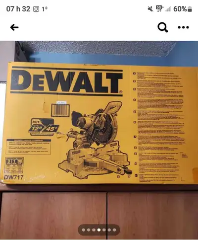 Dewalt scie onglet 1- Modèle DW717 Les butées à couronne 2-, View more