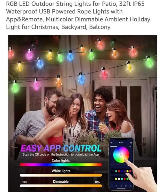 LED Outdoor String Lights65060067566465121