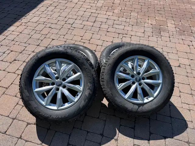 4 Winter Pirelli Ice Zero 235/65 R17 on OEM Audi Rims. in Tires & Rims in Ottawa - Image 2