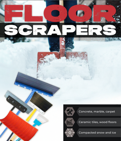 Multiple sizes available. These will scrape up concrete, marble, carpet, ceramic tile, wood floors a...