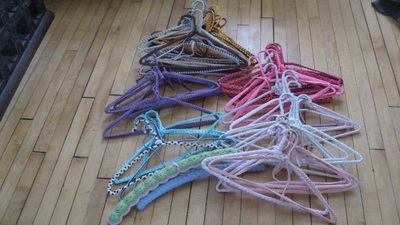 Vintage Crochet Hangers Lot Of 51 Assorted, View more