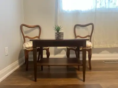Vintage Accent Chairs & Side Table Set, View more