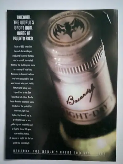 1999 Bacardi Rum Original Ad, View more