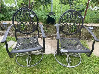wrought iron swivel/ rocker patio chair, View more