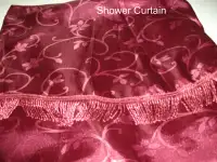 Shower curtain with valance