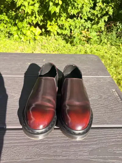 Dr. Martens Cherry Red Leather Slip-On Shoes, View more