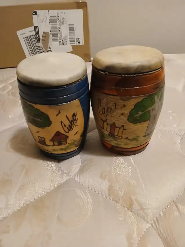 Two Mini Drums from Cuba
