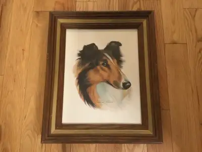 Framed Dog Picture $10, View more