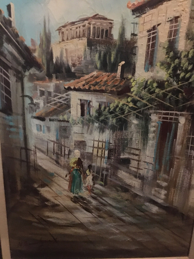 Mediterranean village scene in Arts & Collectibles in Ottawa - Image 4