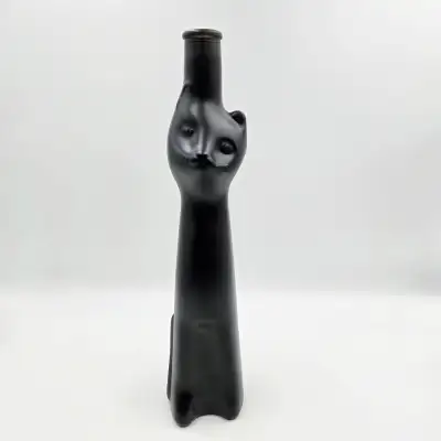 Empty Black Cat Wine Bottle Mosel Rieslong 500ml Bottle 13” Hall, View more