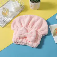 Bowknot Hair Dryer Cap Quick Dry Water Absorbent Thick