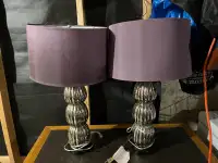 Purple table lights 