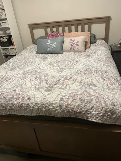 Queen sized frame, slats, 2 drawers,  Box Spring and Mattress!, View more