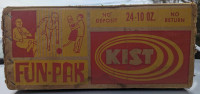 VINTAGE 1960s KIST FUN-PAK (24-10 OZ.) NDNR SODA POP BOTTLES BOX