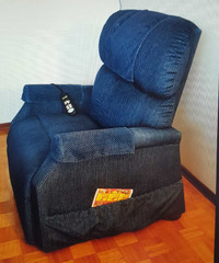 Reclining chair with lift and remote