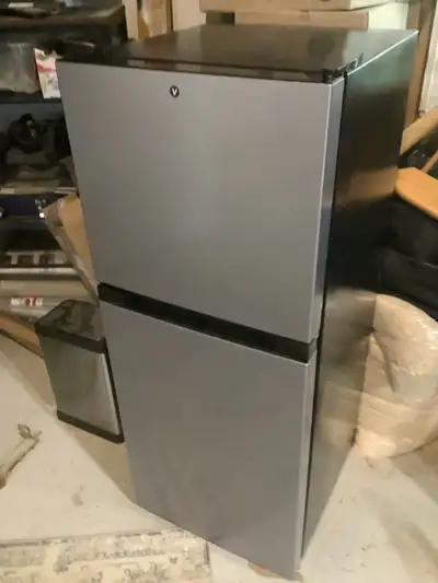 Vida paderno 4.5 cubic foot 2 door stainless  steel mini fridge, View more
