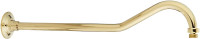 1/2X18-Inch Raised Bend Shower Arm, Polished Brass