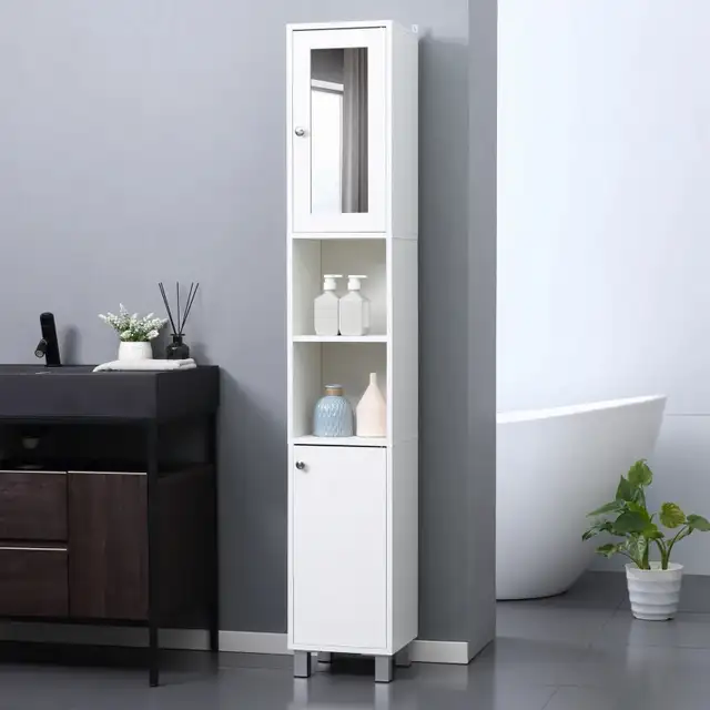 71" tall  Bathroom Storage Cabinet with Mirror  in Storage & Organization in Markham / York Region - Image 2
