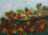 Original Painting - Leaves In Gold