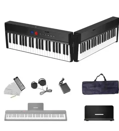 Longeye Foldable Piano Keyboard 88 Key Folding Piano Portable El, View more