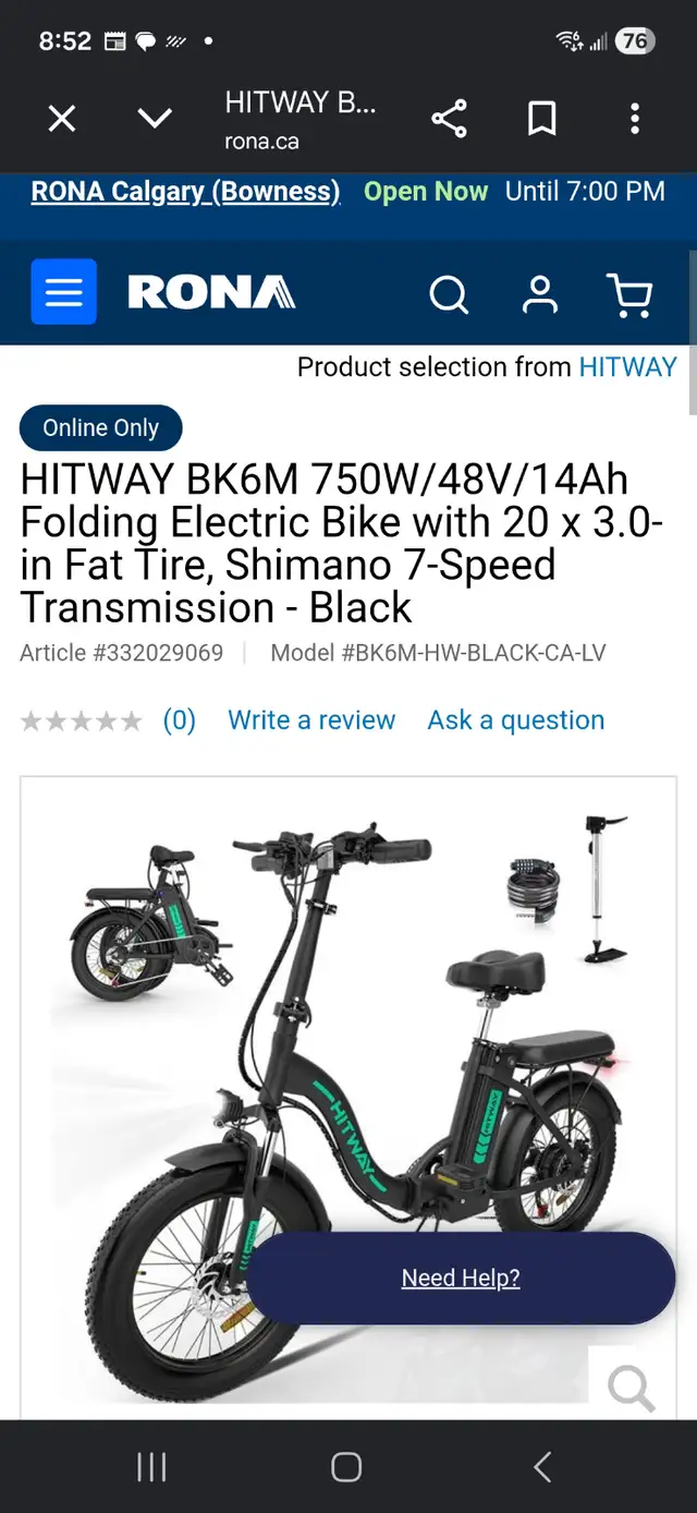 Hitway ebike in eBike in Calgary - Image 4