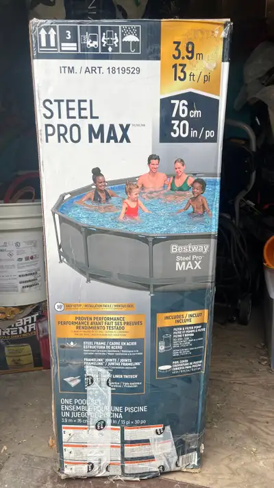 13 ft by 30 inches pool Only used for 2 months last summer, comes with pump, filter and pool cover.S...