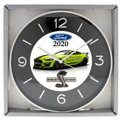 Brand new boxed wall clock approximately 10 inches in diameter featuring Custom designed artwork. Cl...