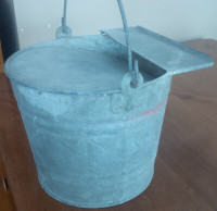 Vintage Galvanized Specialty Water Pail w/ Handle