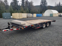 20ft Tilt Deck Hydraulic Lift Flat Bed Trailer with Dovetail