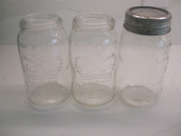 3 Vintage Crown sealer jars 1933, 1935, 1948