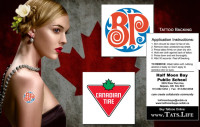 Business card temporary tattoos - Marketing advertising company