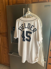 Hall of Fame Cecil Fielder Game Worn signed Detroit jersey 