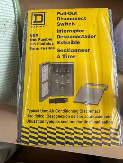Square D 60A Pull-Out Disconnect Switch, View more