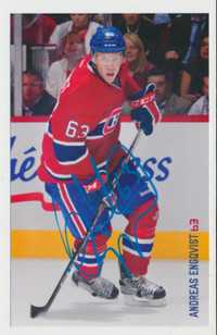 ANDREAS ENGQVIST MONTREAL CANADIENS EX-RARE SIGNED RISE TOGETHER