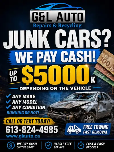 Looking to Junk or Scrap Your Old Vehicle? We pay up to $10,000 for unwanted, damaged, or non-runnin...