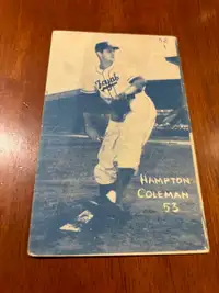 1953 Canadian Baseball Exhibits Montreal Royals Hampton Coleman