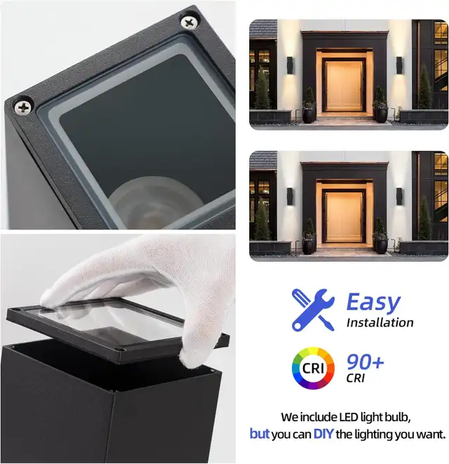 NEW: 2 outdoor LED wall sconces63234629450243124