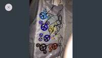 Murano Glass Necklace/Earring Sets Peace Symbols