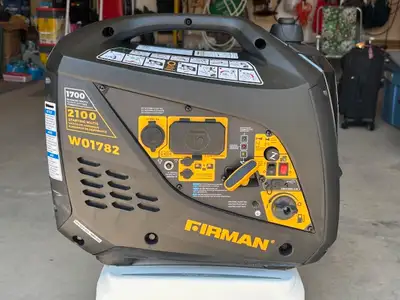 2023 Firman WO1782 inverter generator, used for less than 10 hours as a backup power source for a 5t...