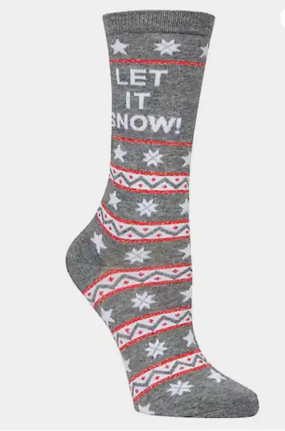 NEW - Women's Let It Snow, Crew McGREGOR Socks, Winter Theme, View more