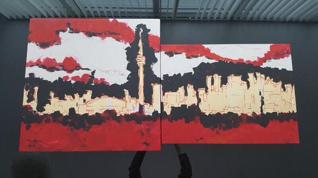 Toronto skyline paintings, big/small in Arts & Collectibles in City of Toronto - Image 2