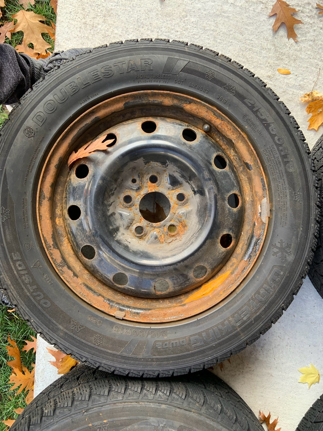 Winter tires (4) 215x16x60 with rims 5x117 - 80% Tread in Tires & Rims in Mississauga / Peel Region - Image 3