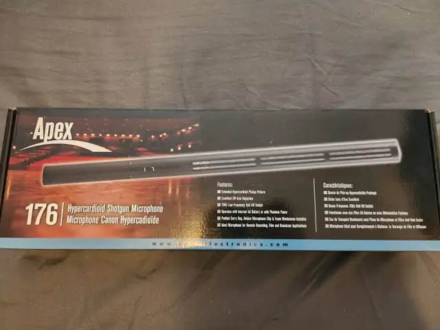 NEW Apex 176 Hypercardioid Condenser Shotgun Microphone in Pro Audio & Recording Equipment in City of Toronto - Image 2