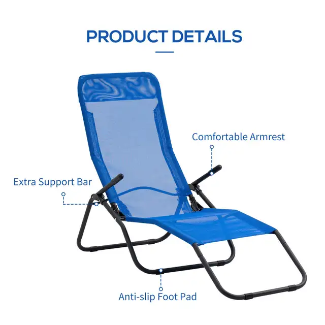 Out sunny Foldable Patio Lounge Chair in Patio & Garden Furniture in Markham / York Region - Image 7